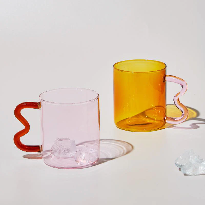 Wavy Handled Glass Mug - Image 11
