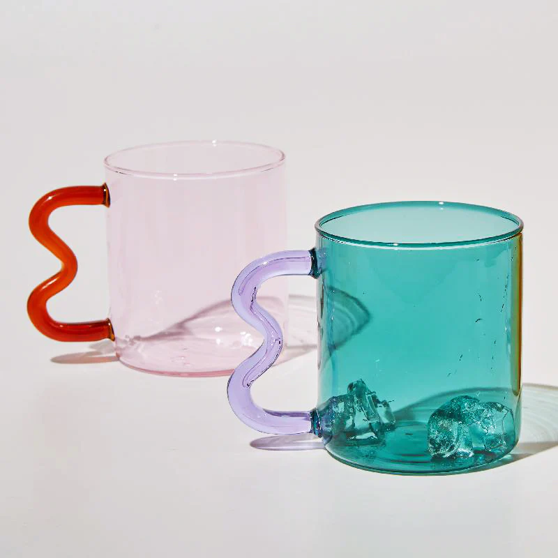 Wavy Handled Glass Mug - Image 12