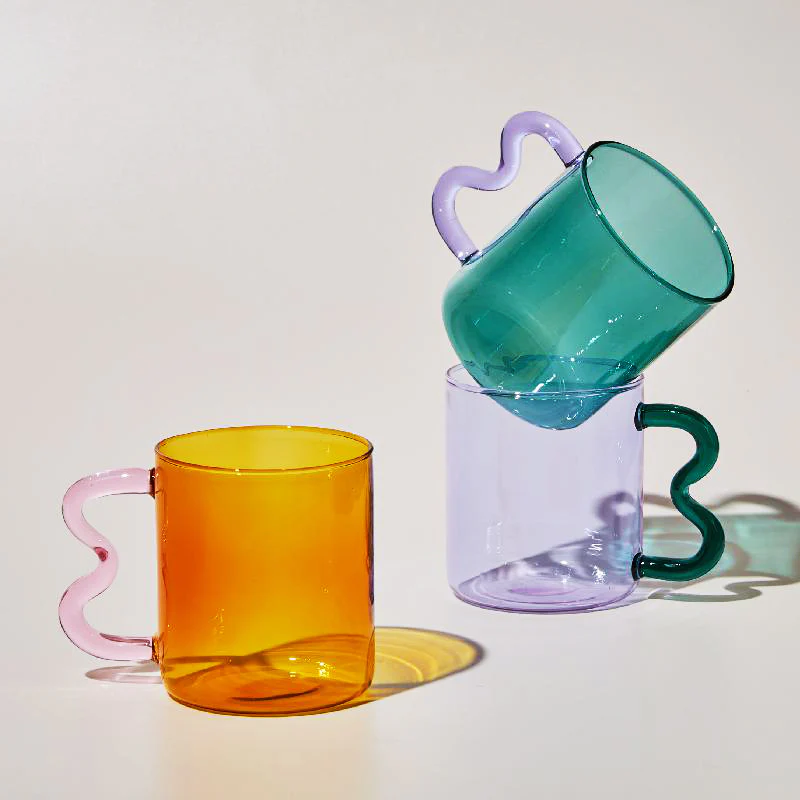 Wavy Handled Glass Mug - Image 13