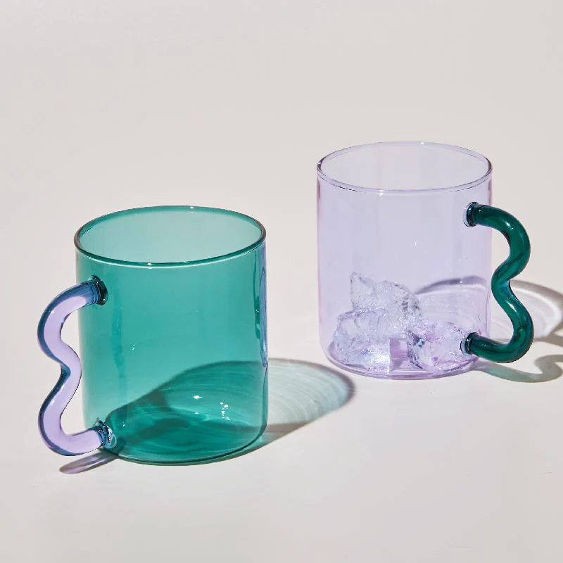 Wavy Handled Glass Mug - Image 15