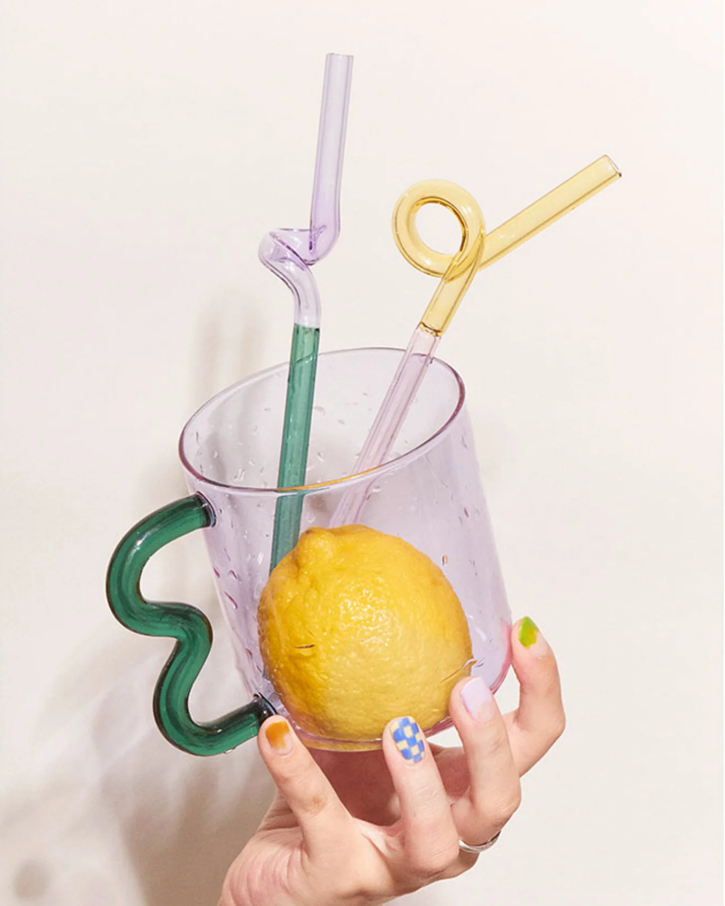 Wavy Handled Glass Mug - Image 16