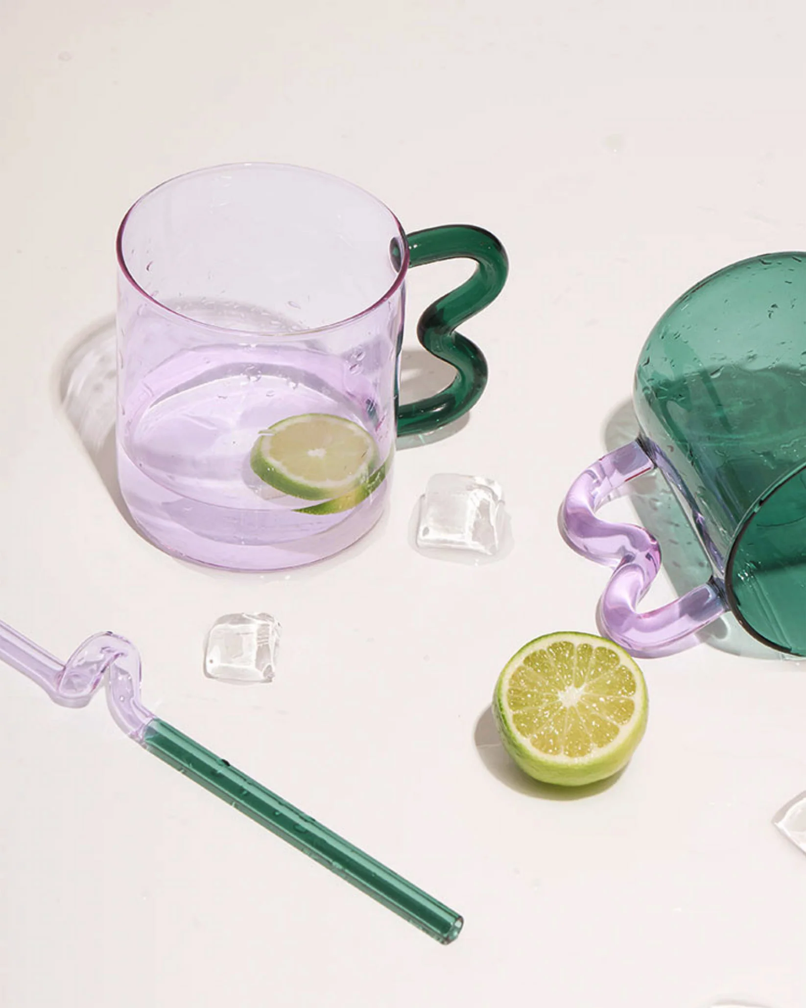 Wavy Handled Glass Mug - Image 17