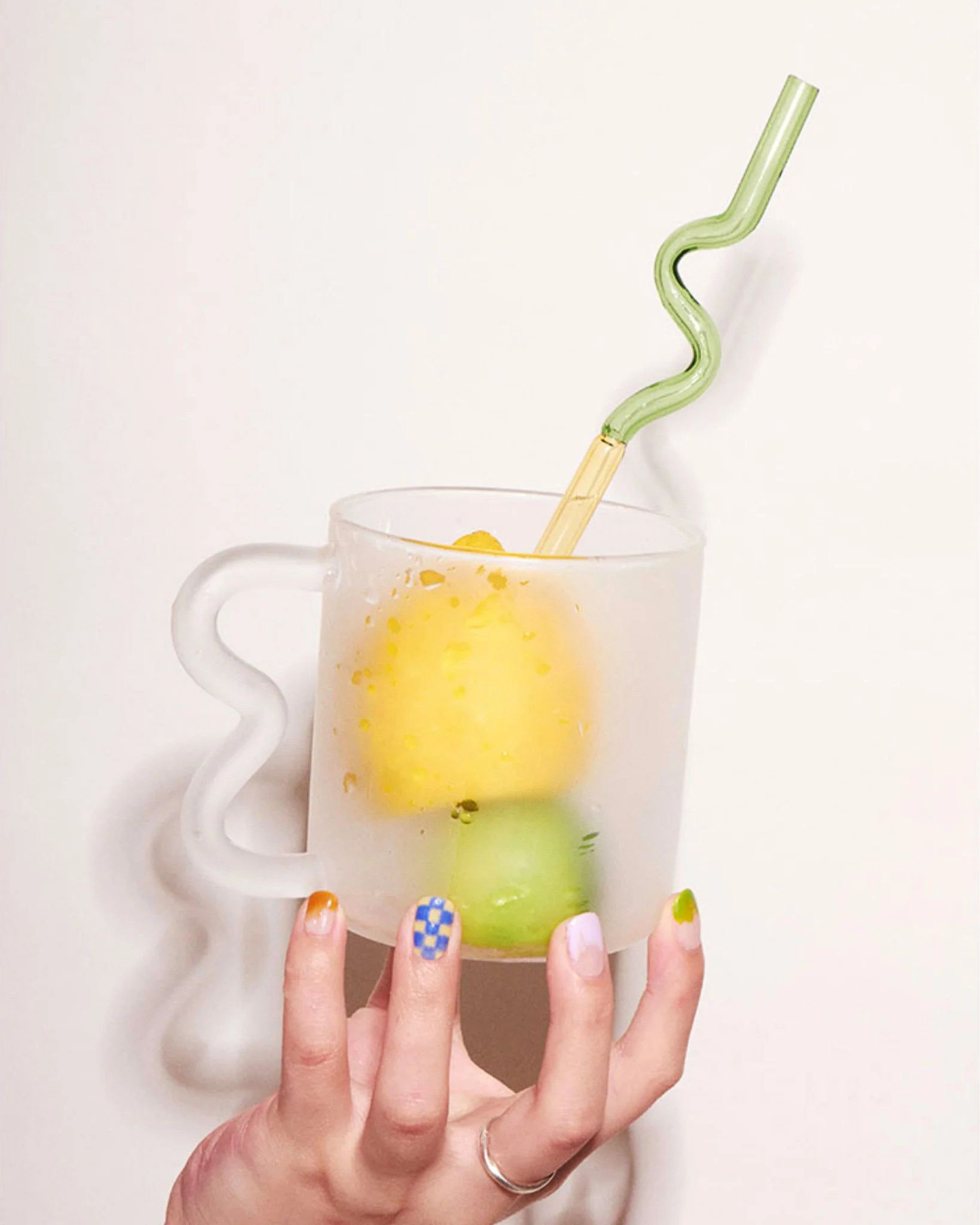 Wavy Handled Glass Mug - Image 18