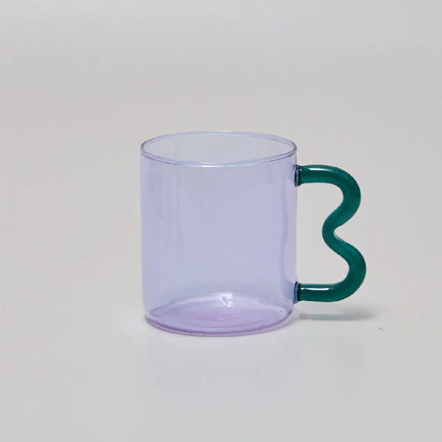 Wavy Handled Glass Mug - Image 21