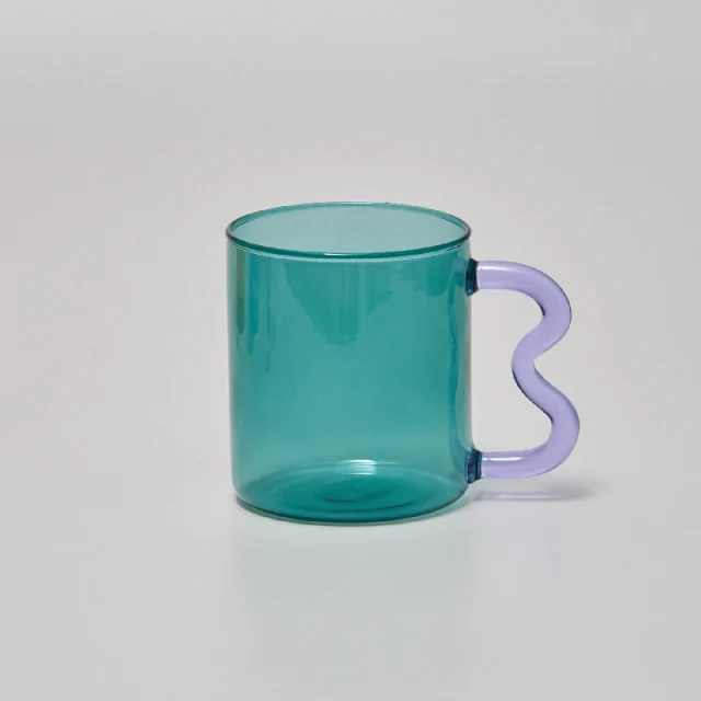 Wavy Handled Glass Mug - Image 23