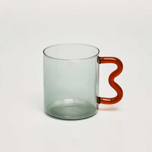 Wavy Handled Glass Mug - Image 24