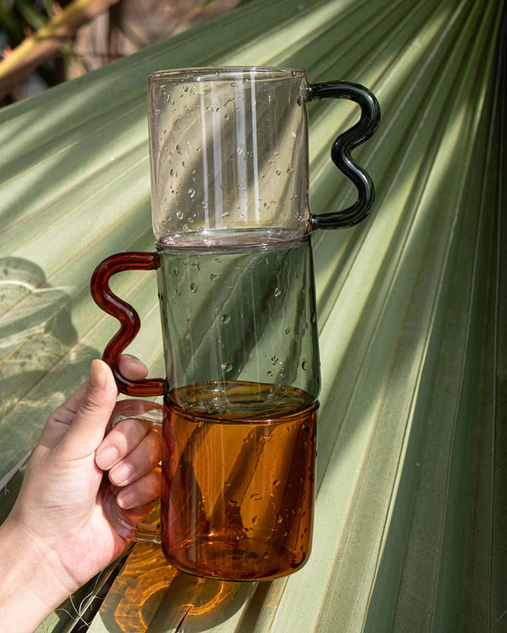 Wavy Handled Glass Mug - Image 7