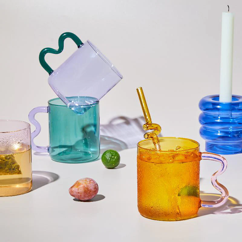 Wavy Handled Glass Mug - Image 8