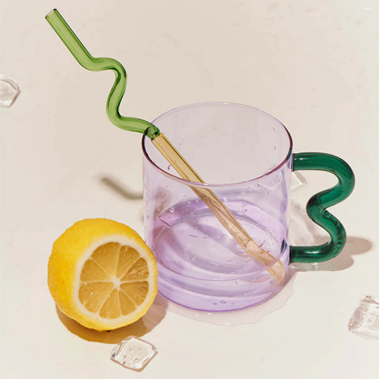Wavy Handled Glass Mug - Image 9