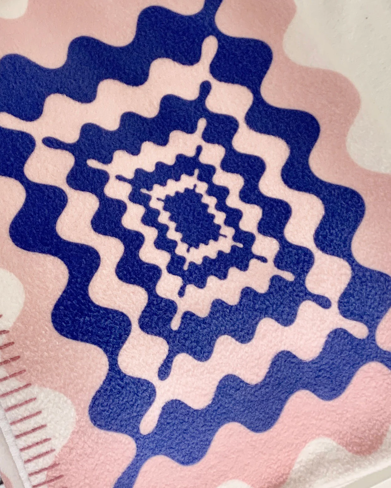 Wavy Pink & Blue Throw - Image 6