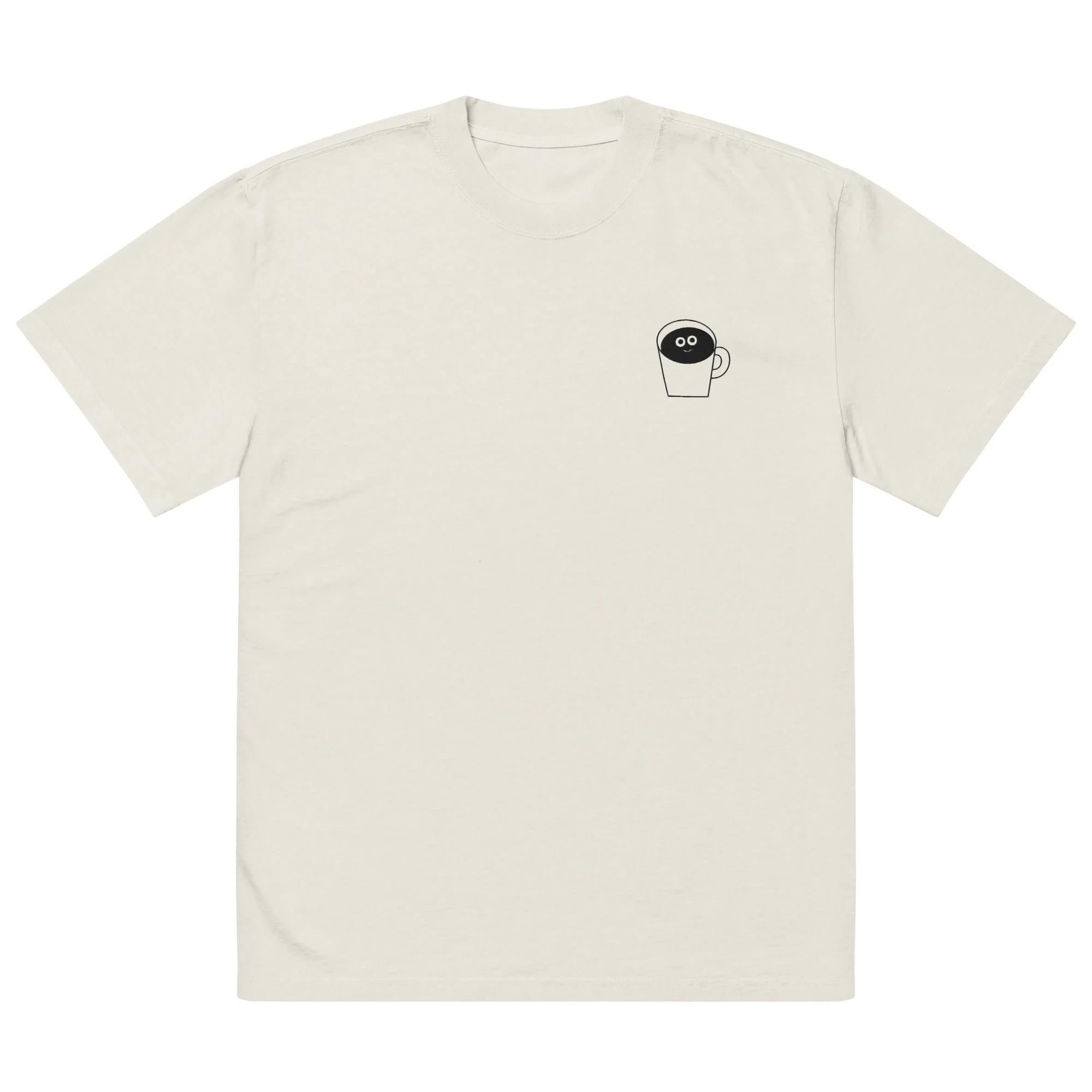 White Mug Oversized faded t-shirt - Image 2